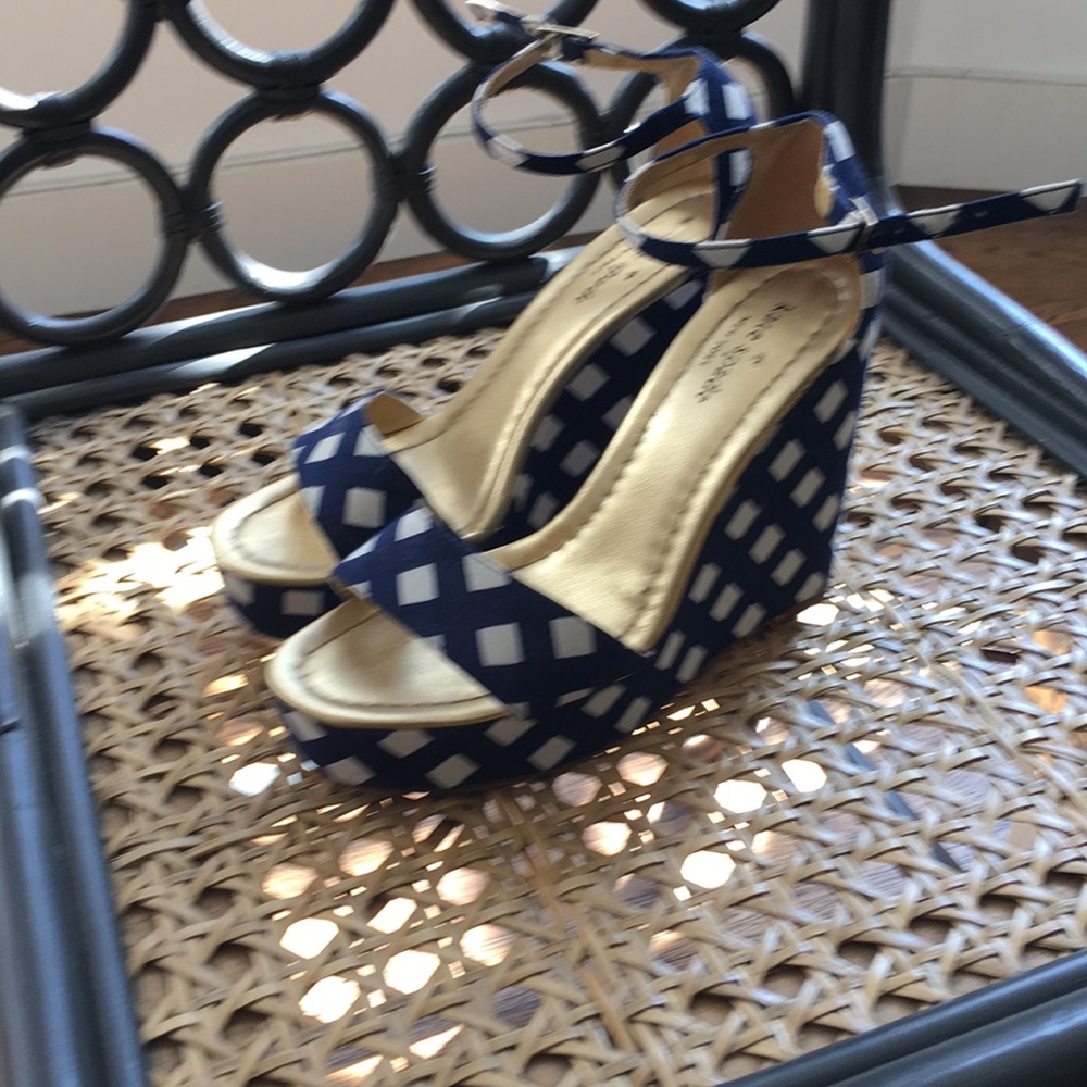 Kate Spade Gingham wedges